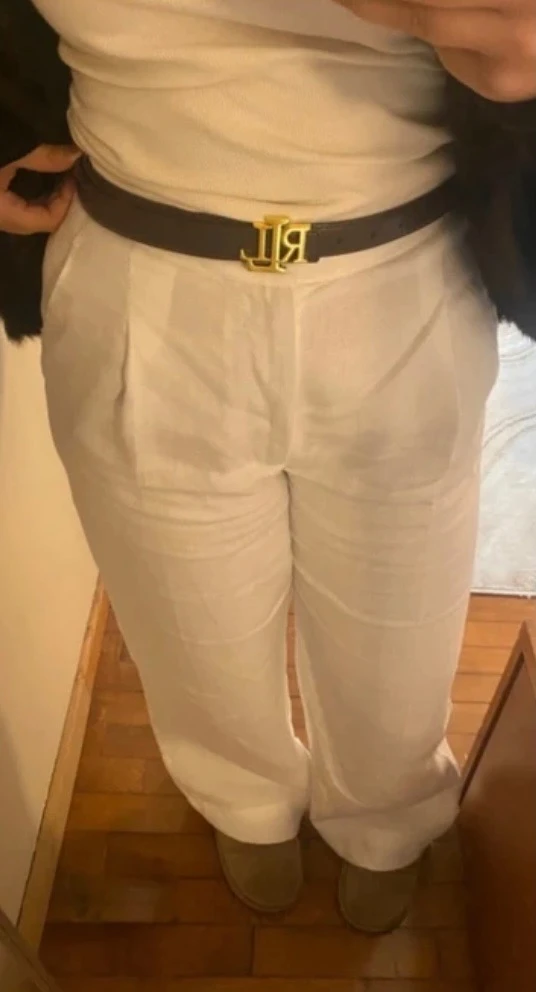 ceinture marron chocolat foncé Ralph lauren magnifique avec plaque dorée – photo 5